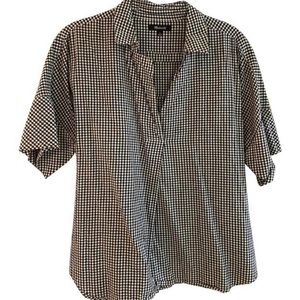 Madewell Central black/white hingham shirt - Sz L